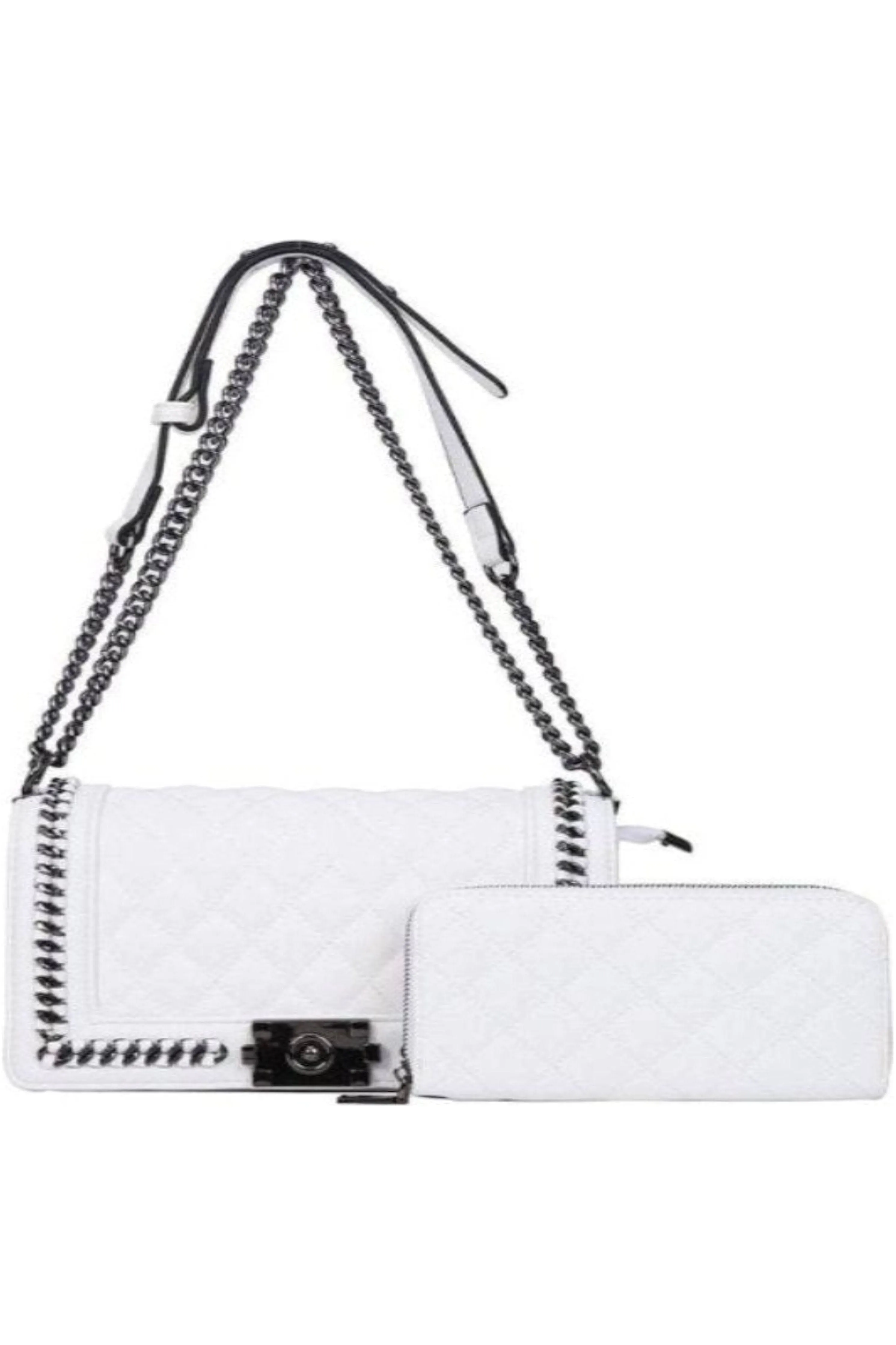 2 in 1 Chic Quilt Cross Body Purse w/ Wallet