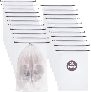 23 pack portable travel shoe bag, 11.8 "x 15.7" waterproof and dust proof travel shoe bag packaging, space saving dust storage bag，travel essentials for women