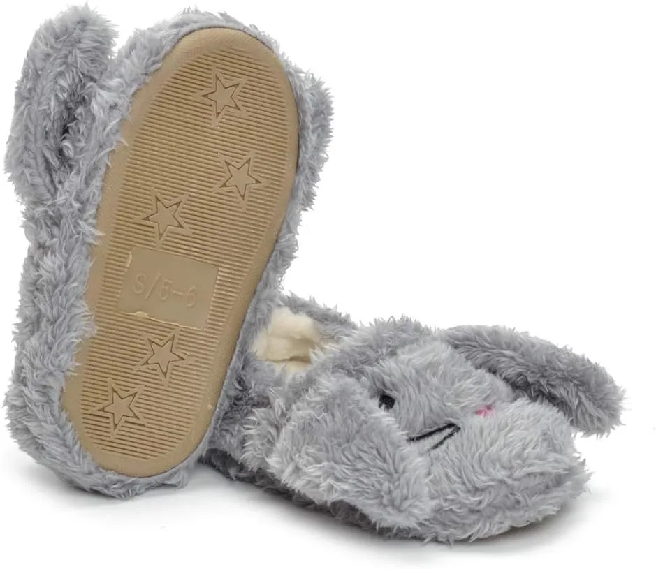 Baby Girl's Premium Soft Plush Slippers Cartoon Warm Winter House Shoes