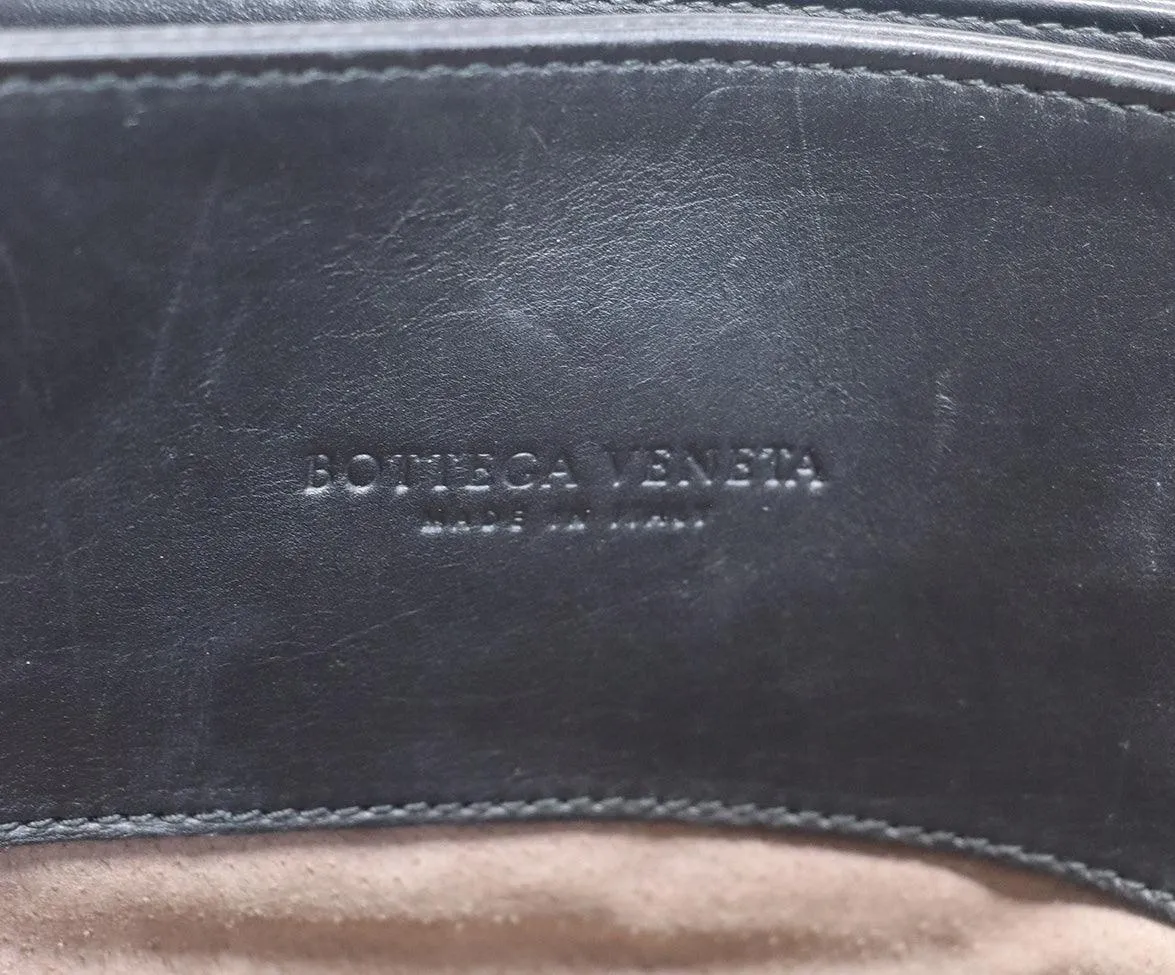 Bottega Veneta Black Woven Leather Satchel