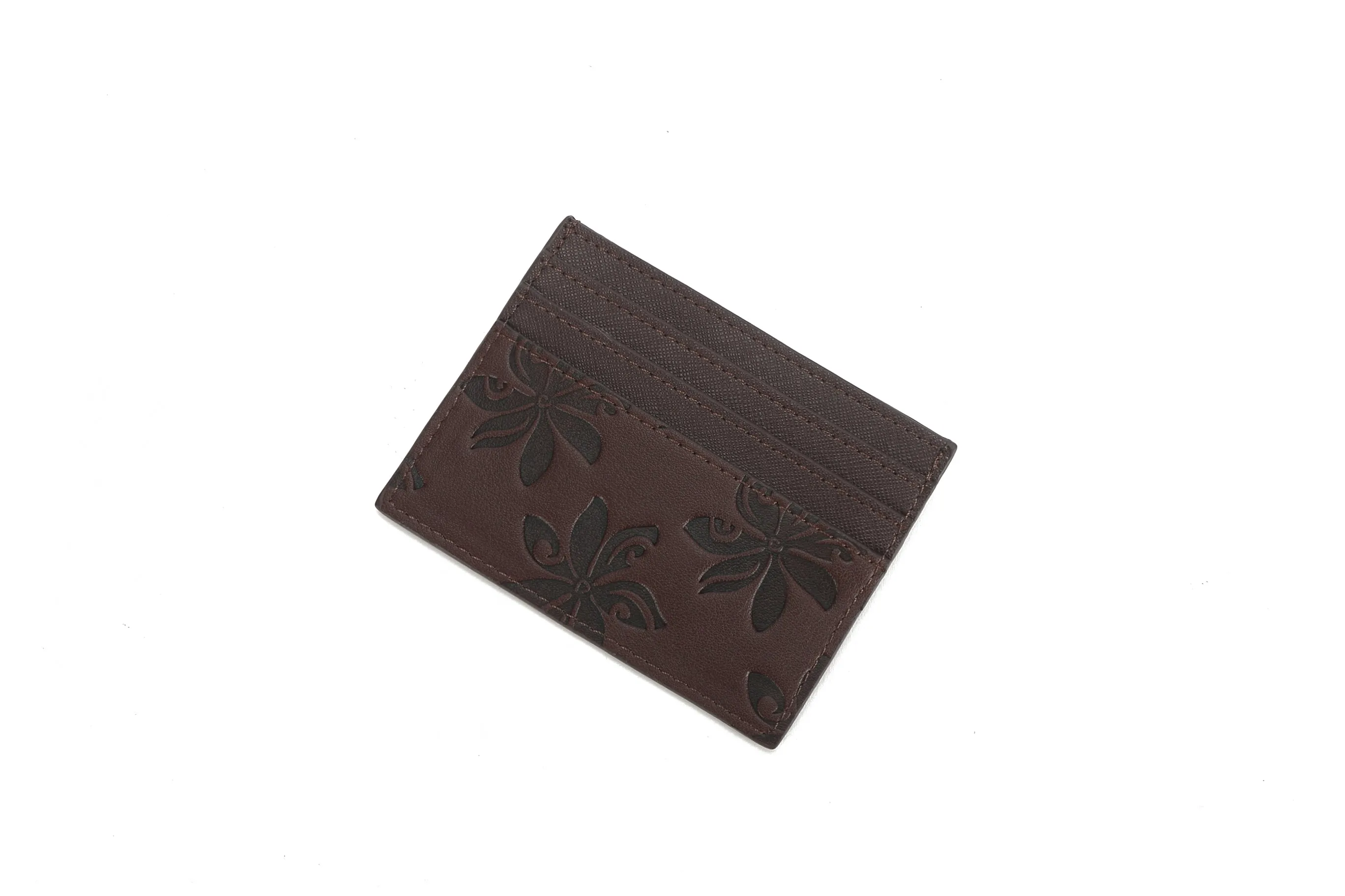 Card Case Meilany Tiare Embossed Brown-Black