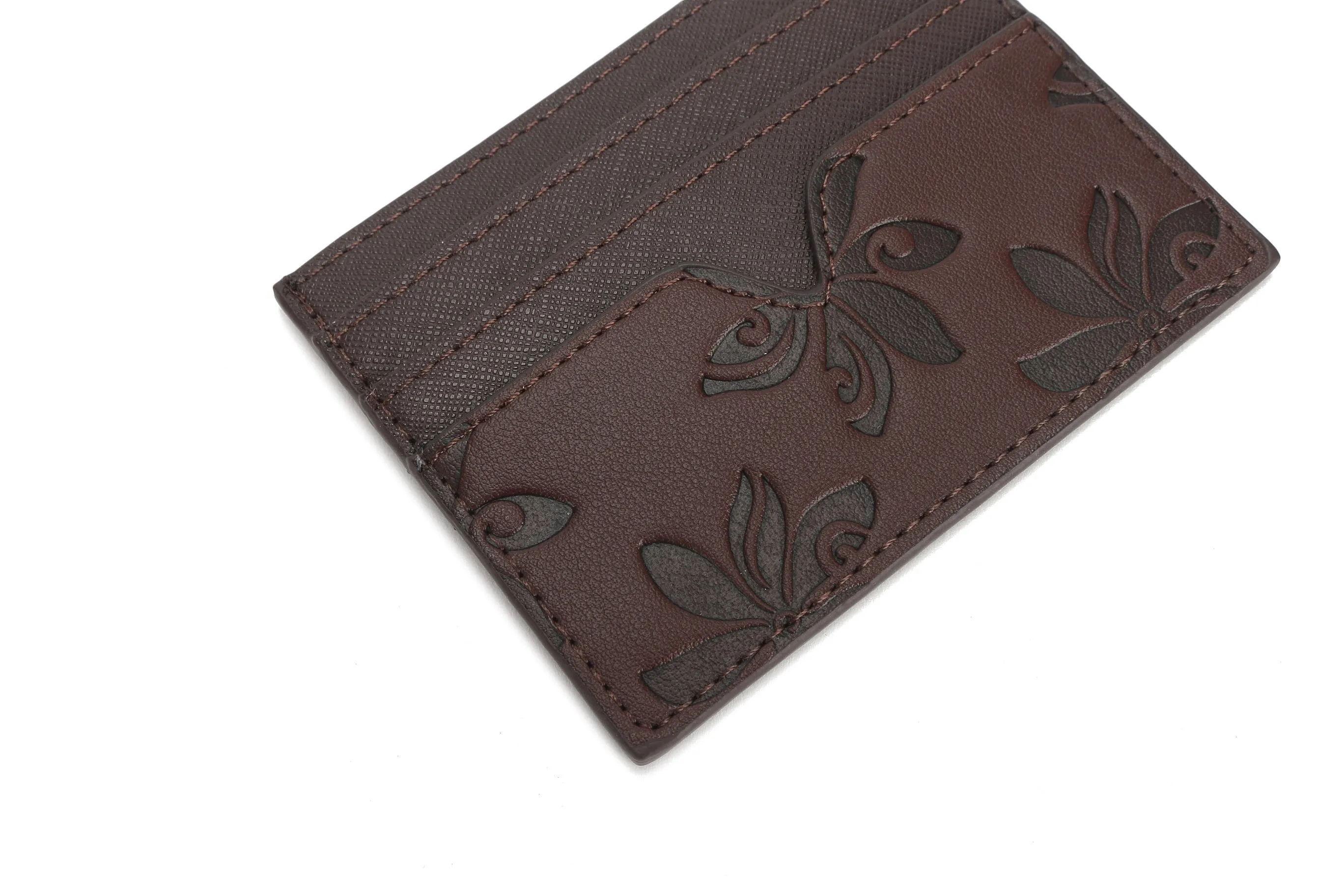 Card Case Meilany Tiare Embossed Brown-Black