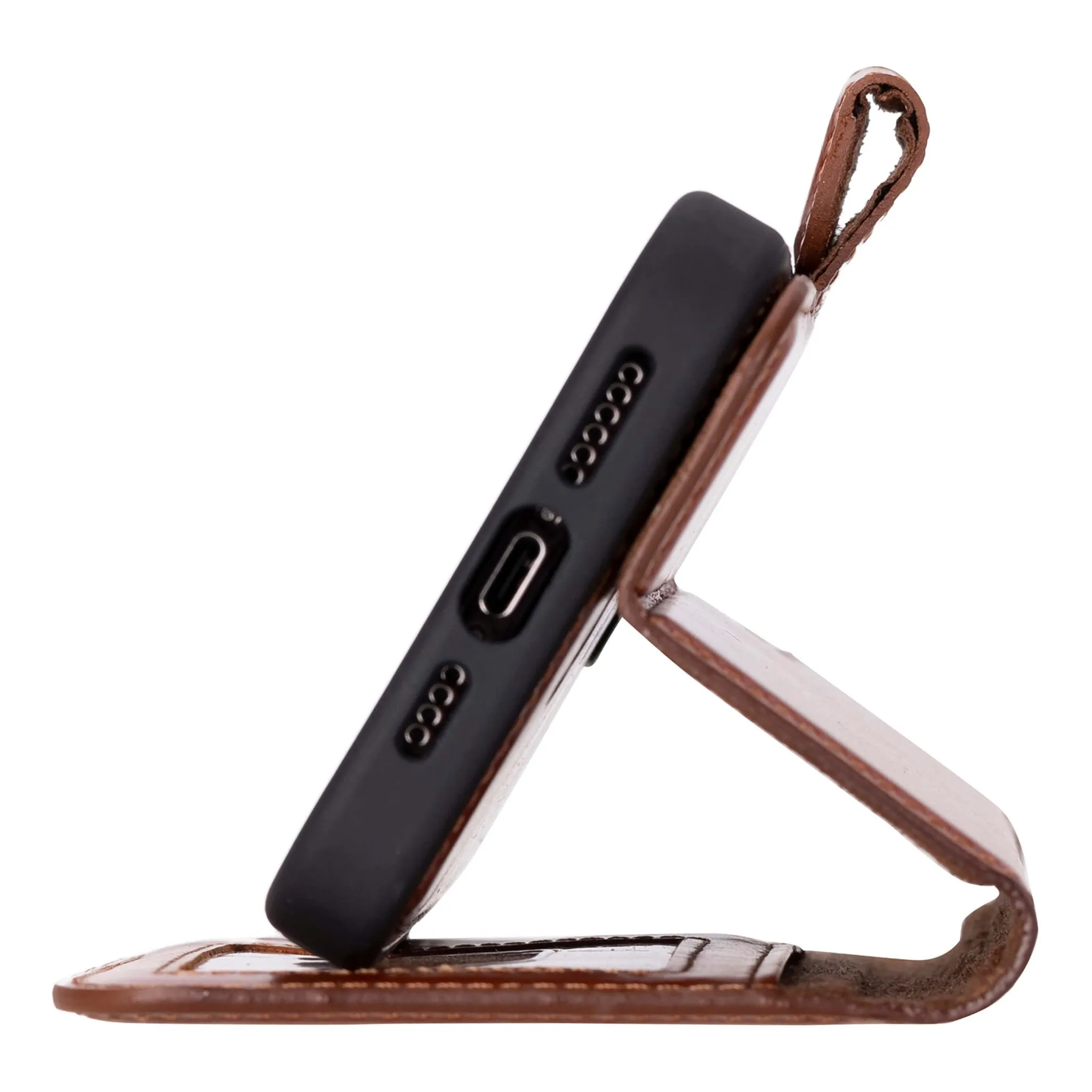 Carter iPhone 16 Plus Wallet Case, Burnished Tan