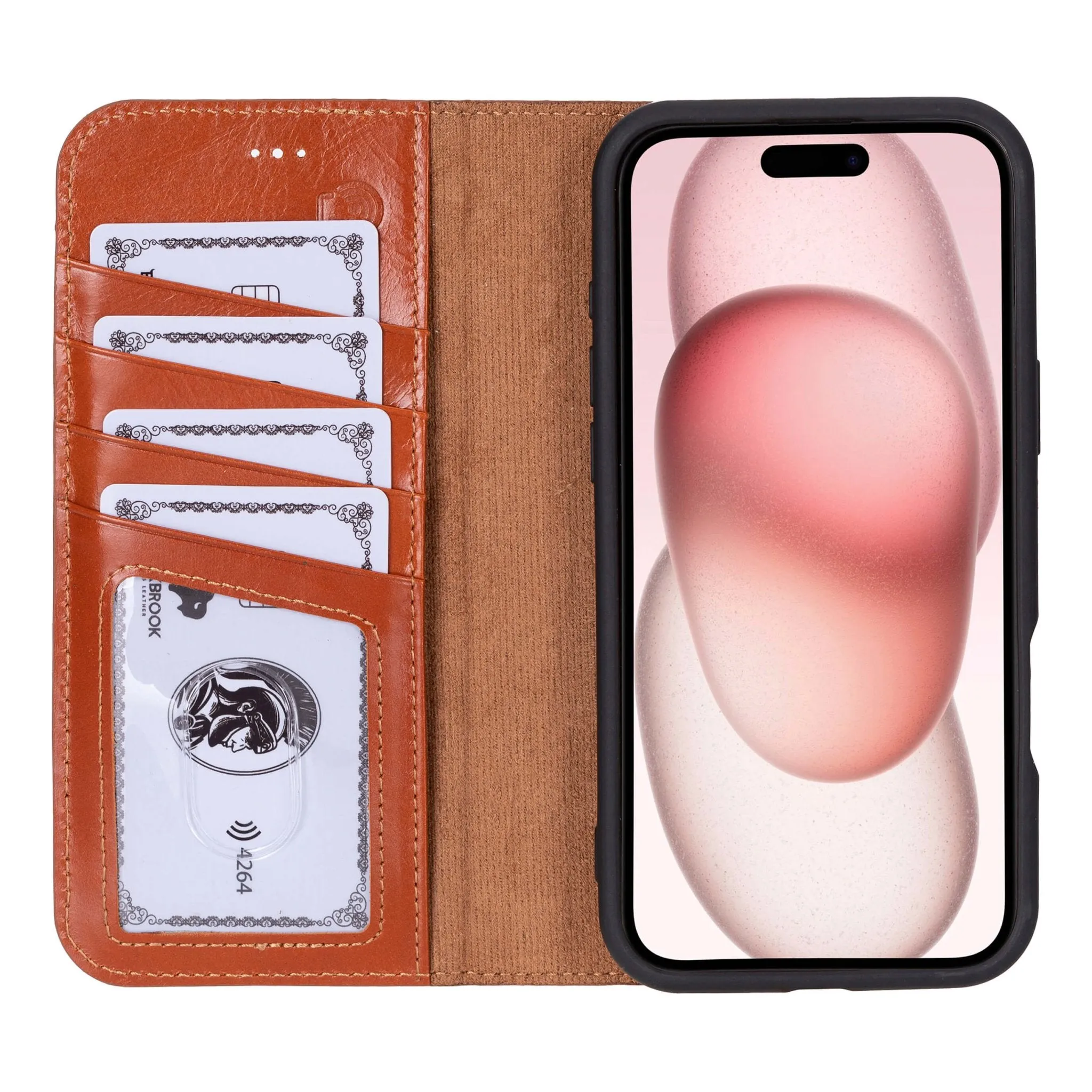 Carter iPhone 16 Plus Wallet Case, Burnished Tan