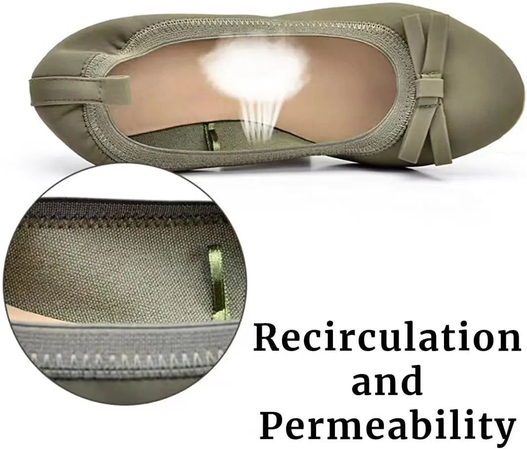 Classic Women's Egg Roll Slippers with Cute Bow Lightweight Ultra Thin Foldable House Shoes Soft Home Slippers Portable Flexible Comfort Footwear for Travel & Indoor Use