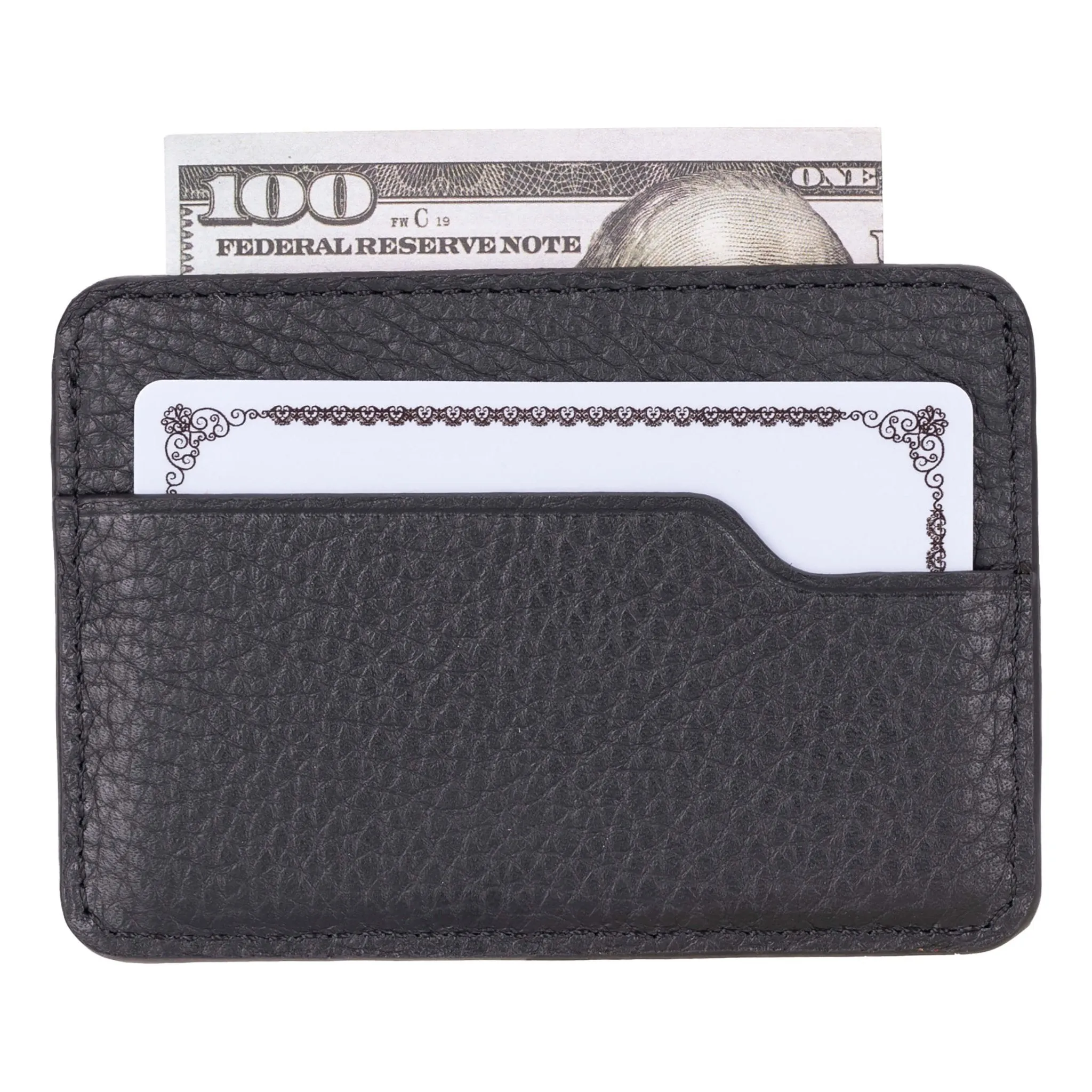 Cole Card Holder Wallet, Pebble Black