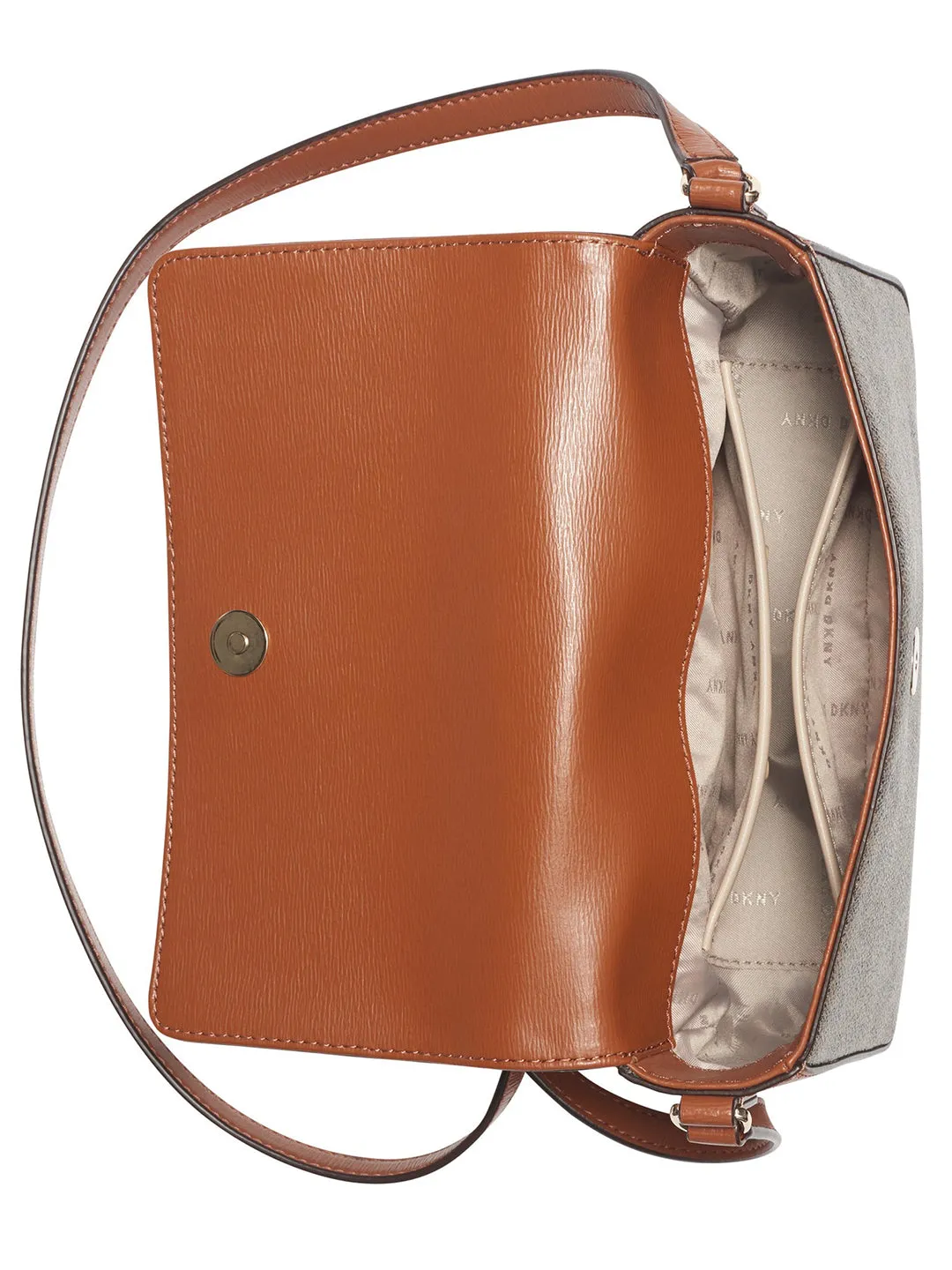 DKNY Women Brown Printed Crossbody Bag
