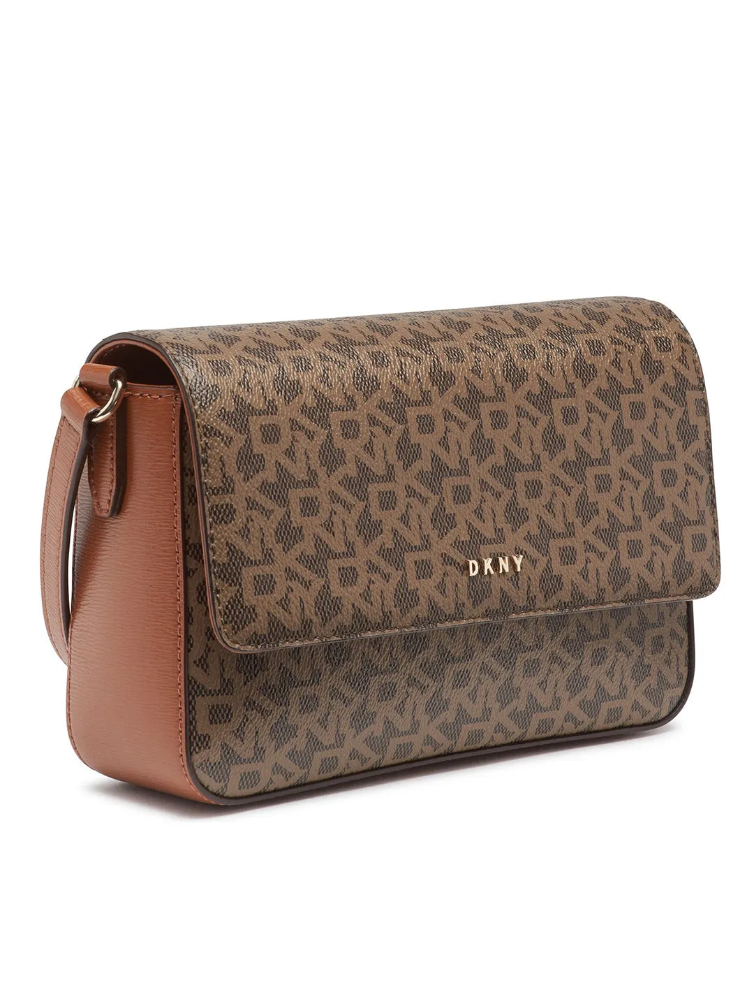 DKNY Women Brown Printed Crossbody Bag