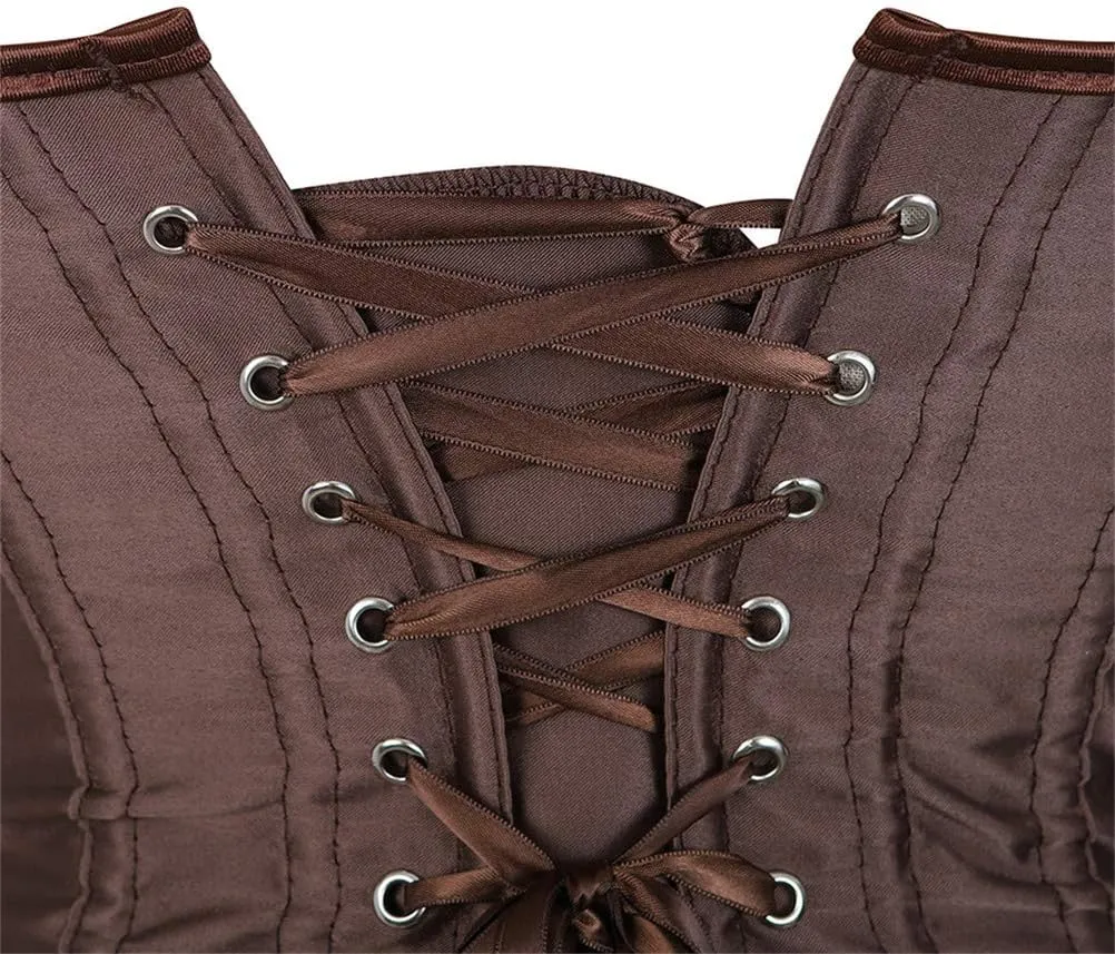 frawirshau Corsets for Women Plus Size Black Corset Sexy Bustier Corset Top Lingerie