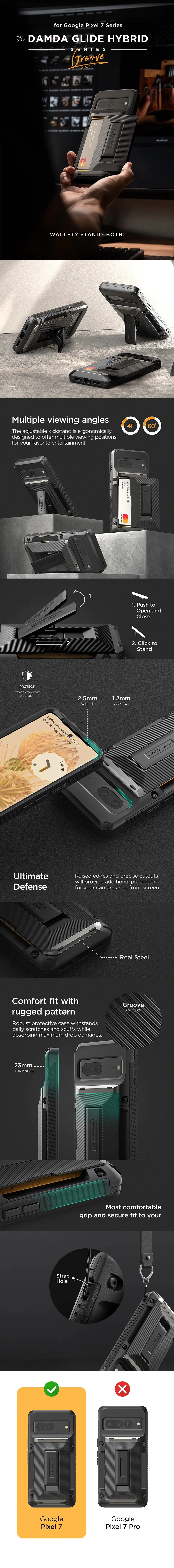 Google Pixel 7 Case Damda Glide Hybrid