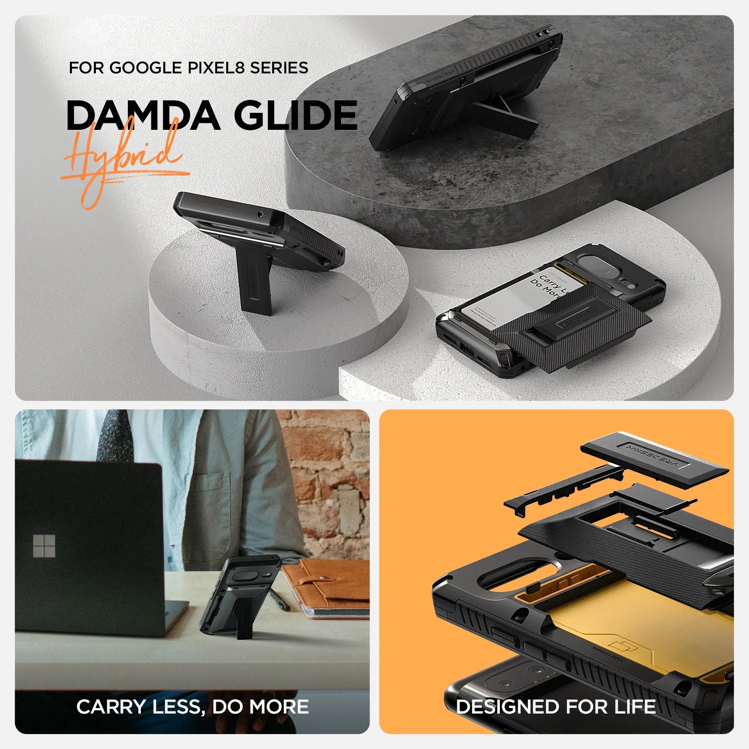 Google Pixel 8 Case Damda Glide Hybrid