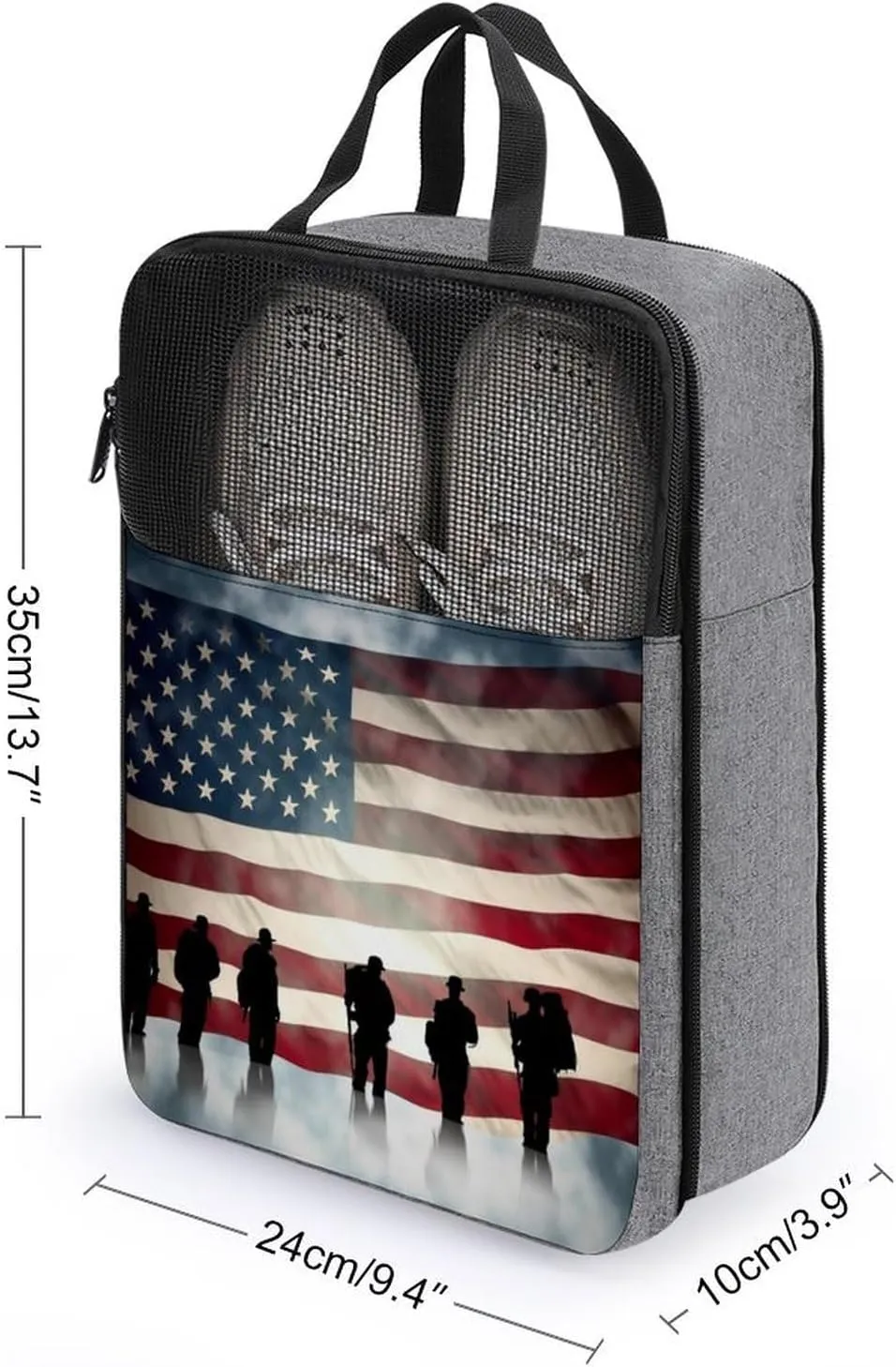 Shoe Bags for Travel Women Men,American Flag Veterans Day Print Foldable Shoe Travel Bag with Zipper,Travel Shoe Bags for Storage Packing in Suitcase,Portable Travel Essentials