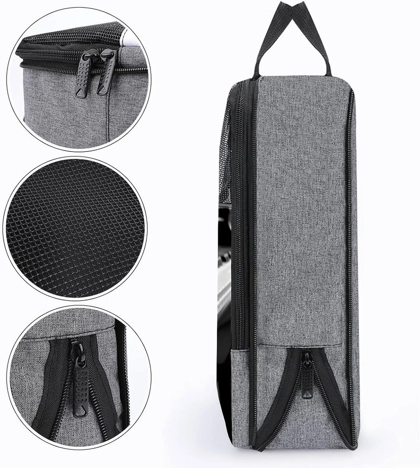 Shoe Bags for Travel Women Men,Black White Piano Print Foldable Shoe Travel Bag with Zipper,Travel Shoe Bags for Storage Packing in Suitcase,Portable Travel Essentials