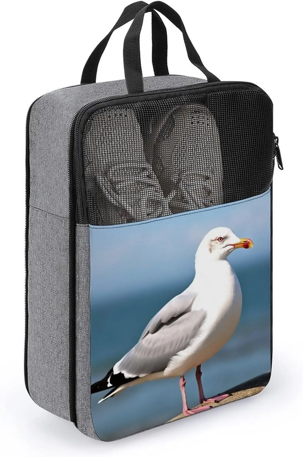 Shoe Bags for Travel Women Men,Cute Seagull Print Foldable Shoe Travel Bag with Zipper,Travel Shoe Bags for Storage Packing in Suitcase,Portable Travel Essentials