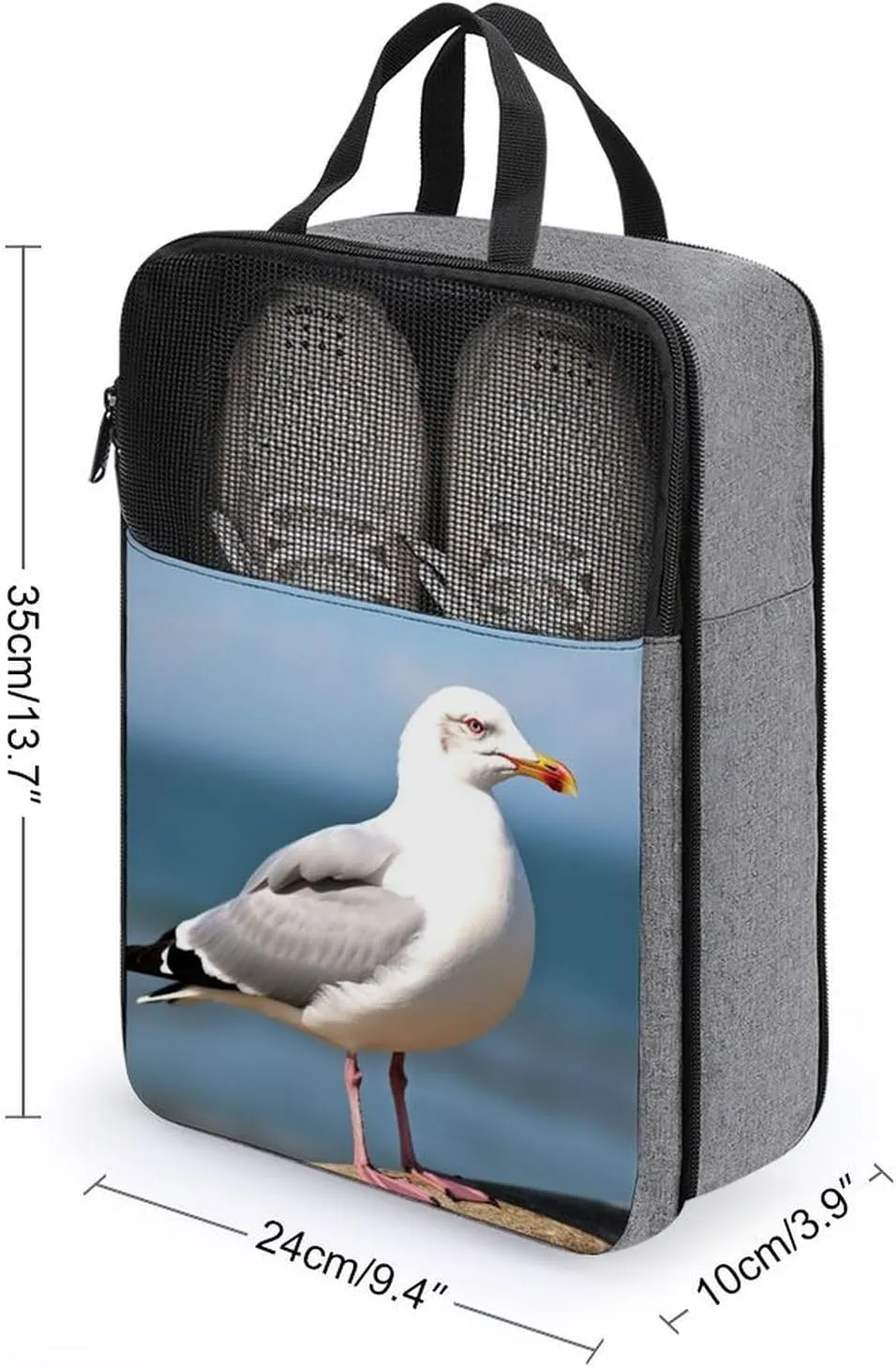 Shoe Bags for Travel Women Men,Cute Seagull Print Foldable Shoe Travel Bag with Zipper,Travel Shoe Bags for Storage Packing in Suitcase,Portable Travel Essentials